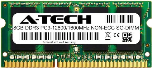 A-Tech 8GB Module for Acer Aspire E 15 (E5-576G-5762) Compatible DDR3/DDR3L 1600MHz PC3-12800 Non-ECC SODIMM 1.35V - Single Laptop & Notebook Memory RAM Stick (ATMS397693A12351X1) in Kuwait