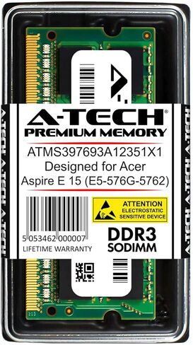 A-Tech 8GB Module for Acer Aspire E 15 (E5-576G-5762) Compatible DDR3/DDR3L 1600MHz PC3-12800 Non-ECC SODIMM 1.35V - Single Laptop & Notebook Memory RAM Stick (ATMS397693A12351X1) in Kuwait