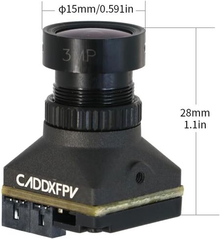 كاميرا Ratel Pro 1500TVL FPV، 125 درجة FOV Super WDR وأداء منخفض الإضاءة، كاميرا FPV تناظرية 19 × 19 مم لطائرات RC والسباق بدون طيار in Kuwait
