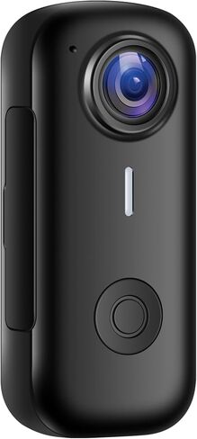 2K Mini Action Camera, Wearable Camera with Magnetic Pendant and WiFi App Viewing, Loop Recording Camera Kit with Bike Mount, Helmet Mount, Pet Collar Mount for Cycling, Travel, Vlog, Outdoor (Black) in Kuwait