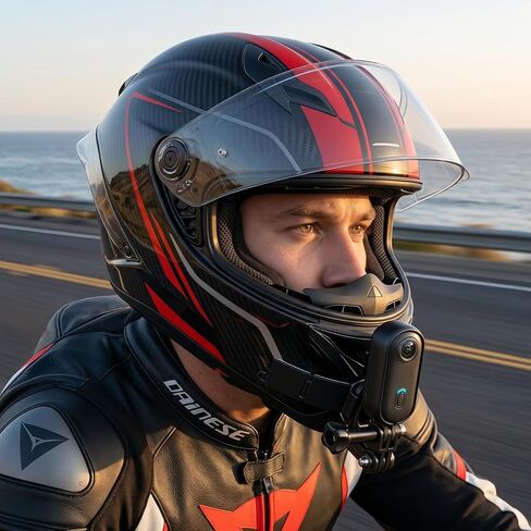 JETO 4K Mini Motorcycle Camera, POV Body Cam with Stabilization, Magnetic Clip-On, WiFi Live View, Waterproof Case, Bike Helmet Mount for Cycling Travel Vlog (32GB/64GB Card Included) (64G, STANARD) in Kuwait