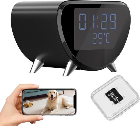 شاحن لاسلكي لكاميرا ULar Clock 4K + حزمة بطاقة سعة 16 جيجابايت in Kuwait