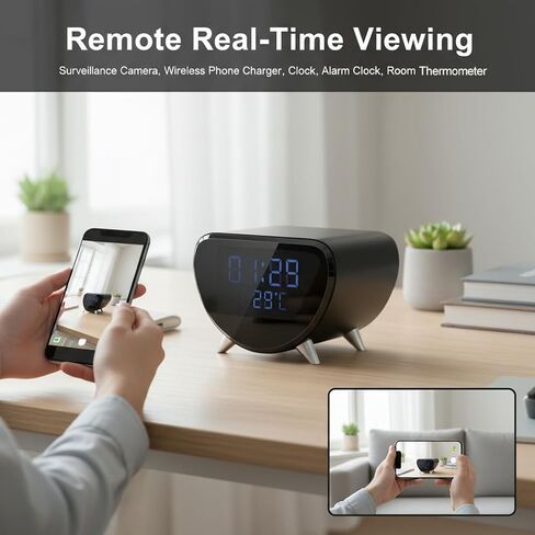 شاحن لاسلكي لكاميرا ULar Clock 4K + حزمة بطاقة سعة 16 جيجابايت in Kuwait