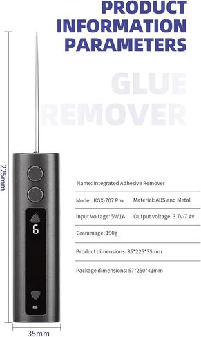 مزيل غراء الشاشة الكهربائي من هيليتاند، 6 سرعات قابلة للتعديل مع شاشة عرض رقمية OLED ووظيفة عكسية، لإصلاح الهاتف وإزالة لاصق شاشة LCD (KGX-707PRO) in Kuwait
