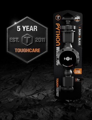 حامل شاحن سيارة لاسلكي مغناطيسي بقوة 15 واط من ToughTested MagTough Python، حامل هاتف على الزجاج الأمامي ولوحة القيادة، متوافق مع هواتف MagSafe iPhone وأجهزة Qi2 والحافظات المغناطيسية، ذراع مرن in Kuwait