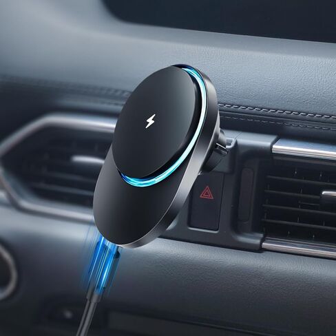 CLEC for Mazda CX-5 2017-2025 Magnetic Wireless Car Charger Phone Holder Mount Custom Fit for Mazda CX-5 2017-2025 15W Fast Charging Car Phone Holder Wireless Charger in Kuwait