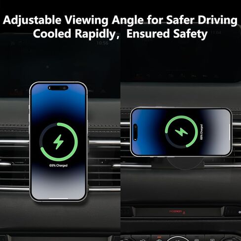 CLEC for Mazda CX-5 2017-2025 Magnetic Wireless Car Charger Phone Holder Mount Custom Fit for Mazda CX-5 2017-2025 15W Fast Charging Car Phone Holder Wireless Charger in Kuwait
