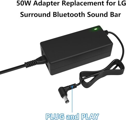 محول 25 فولت لسلك طاقة LG SoundBar، متوافق مع LG Musicflow SK5Y SK6Y SK8Y NB3540 NB4530 NB4540 NB5540 NB5541 NB3732A NB4533A AS851 LAS851M DA-50F25 DA-38A25 EAY62909702 شاحن إمداد الطاقة in Kuwait