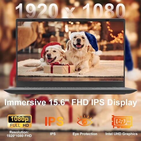 كمبيوتر محمول GINA 15 مقاس 15.6 بوصة FHD، Windows 11 Pro للطلاب، Intel Quad-Core N100، ذاكرة الوصول العشوائي DDR5 سعة 16 جيجابايت، 1 تيرابايت SSD، مكتب MS مجاني، بصمة الإصبع، لوحة مفاتيح رقمية، النوع C، HDMI، USB 3.2، ضمان لمدة عامين in Kuwait