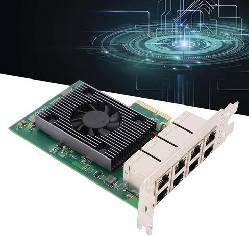 بطاقة محول شبكة إيثرنت PCIe ذات 8 منافذ من CUIFATI، منافذ نحاس جيجابت RJ45 مع موصلات مطلية بالذهب، لـ VMWare Freebsd in Kuwait