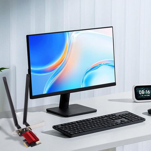 Yunseity WiFi 7 PCIe Network Card, 6400Mbps 6GHz 5GHz 2.4GHz Band Wireless Adapter with BT5.4, for 10 11 PC PCIe X1 X4 X8 X16 in Kuwait
