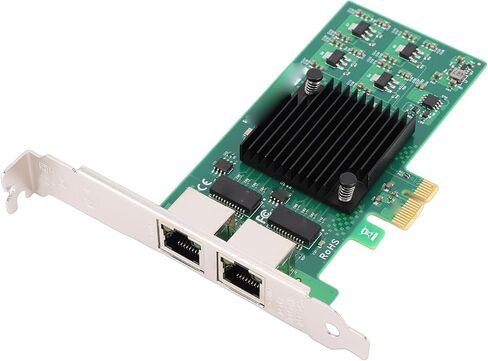 CUIFATI Gigabit Ethernet Network Card PCI Express X1 with 82574L Chipset for Stable Performance 10/100/1000Mbps RJ45 x2 PXE DPDK iSCSI Jumbo Frames Support in Kuwait