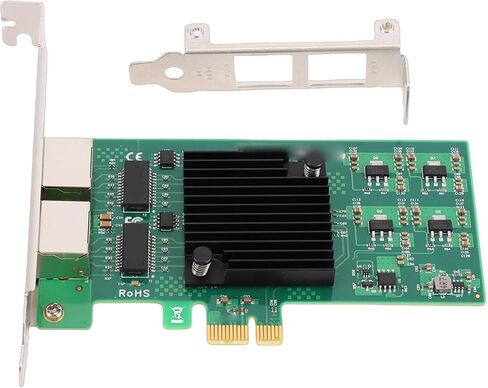 CUIFATI Gigabit Ethernet Network Card PCI Express X1 with 82574L Chipset for Stable Performance 10/100/1000Mbps RJ45 x2 PXE DPDK iSCSI Jumbo Frames Support in Kuwait
