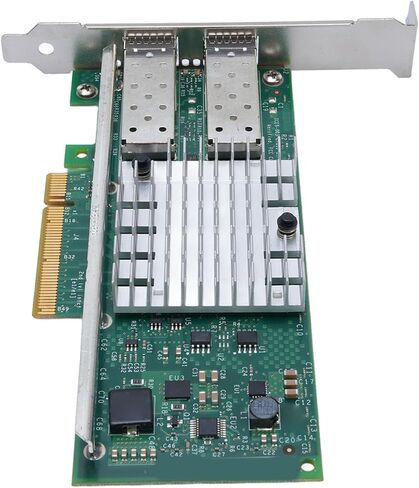 محول إيثرنت SFP ثنائي المنفذ بسرعة 10 جيجابت في الثانية لبطاقة شبكة خادم X520-DA2، اتصال مستقر لبيئات الخادم، توافق PCI-E X 8 لشبكات مختلفة in Kuwait