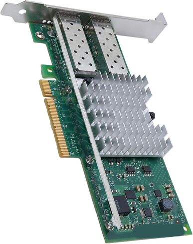 محول إيثرنت SFP ثنائي المنفذ بسرعة 10 جيجابت في الثانية لبطاقة شبكة خادم X520-DA2، اتصال مستقر لبيئات الخادم، توافق PCI-E X 8 لشبكات مختلفة in Kuwait