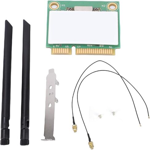 بطاقة الشبكة اللاسلكية Yunseity، WiFi 6 Bluetooth 5.3 Band 5400Mbps، واجهة MINI PCIe مع هوائيات مزدوجة، لأجهزة الكمبيوتر المحمولة 10 11 in Kuwait