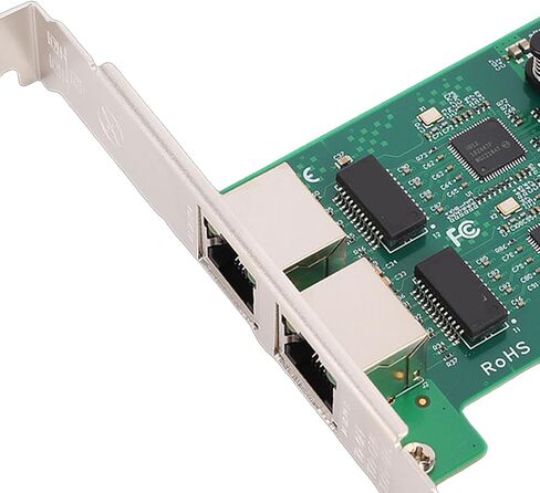 CUIFATI Gigabit Network Card, Dual RJ45 Port 10 100 1000Mbps Wired Ethernet Adapter with Gold Plated Connector and Heatsink, for Desktop PC in Kuwait