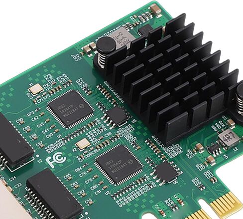CUIFATI Gigabit Network Card, Dual RJ45 Port 10 100 1000Mbps Wired Ethernet Adapter with Gold Plated Connector and Heatsink, for Desktop PC in Kuwait