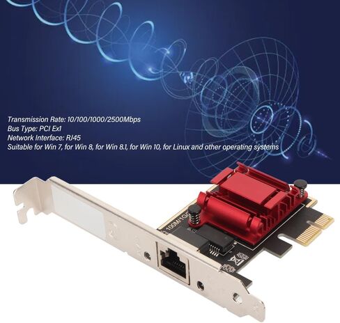 محول شبكة PCIe 2.5G - شريحة RTL8125B، بطاقة شبكة PCIe بمنفذ RJ45 لنظام التشغيل Windows 10/8/7، والألعاب المستقرة والاستخدام المكتبي in Kuwait