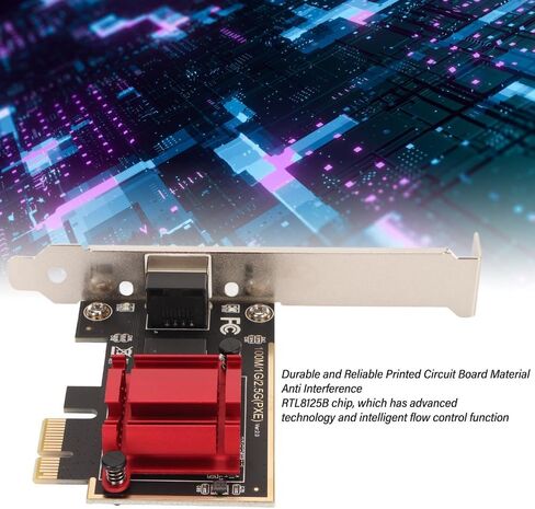 محول شبكة PCIe 2.5G - شريحة RTL8125B، بطاقة شبكة PCIe بمنفذ RJ45 لنظام التشغيل Windows 10/8/7، والألعاب المستقرة والاستخدام المكتبي in Kuwait
