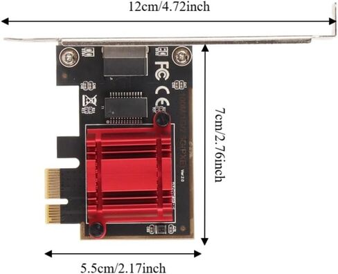 محول شبكة PCIe 2.5G - شريحة RTL8125B، بطاقة شبكة PCIe بمنفذ RJ45 لنظام التشغيل Windows 10/8/7، والألعاب المستقرة والاستخدام المكتبي in Kuwait