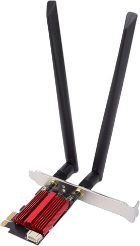 بطاقة لاسلكية CUIFATI WiFi 7 PCIe، محول شبكة سطح المكتب بنطاق 6400 ميجابت في الثانية 6G 5G 2.4G مع هوائيات مزدوجة 8dBi in Kuwait