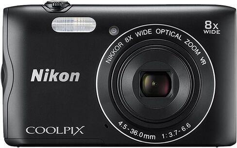 Nikon 20.1 COOLPIX A300 Hybrid with 2.7-Inch LCD, Black (26520) in Kuwait