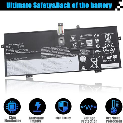 استبدال بطارية الكمبيوتر المحمول L21C4PH0 SB11D97143 لجهاز Lenovo IdeaPad Yoga 9-14IAP7 النوع 82LU/ Yoga 9-14IRP8 النوع 83B1 Series L21B4PH0 L21D4PH0 SB11D97136 5B11D97137 5B11D97146 SB11D97147 15.52 فولت 75 وات في الساعة in Kuwait