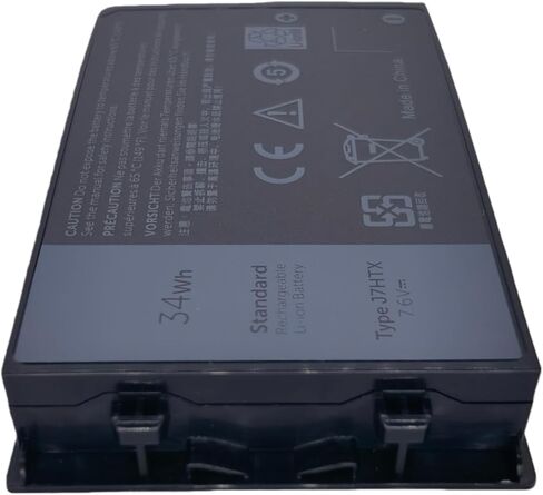 بطارية J7HTX 7XNTR متوافقة مع Dell Latitude 7202 7212 7220 Rugged Extreme Tablet T03H T03H002 T03H003 Series 02JT7D 2JT7D FH8RW J82G5 VW5Y4 451-BBOR 451-BCCO 451-BCDH - 7.6V 34Wh in Kuwait