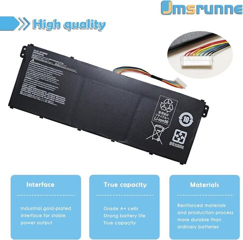 AP19B8M Laptop Battery for Acer TravelMate P4 TMP414-51 TMP414-51-54HA Swift 3 SF314-59 SF314-59-78Z8 SF314-59-56F2 Porsche Design Book RS AP714-51GT-75VS Series 55.97Wh Notebook KT0030G024 in Kuwait