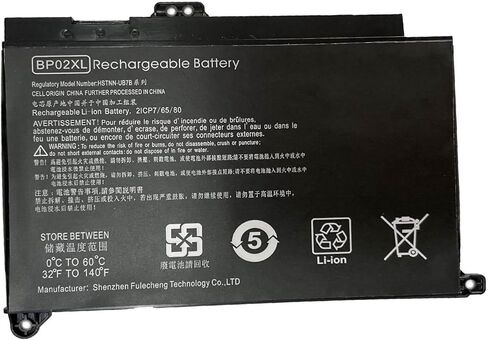 بطارية BP02XL 7.7 فولت 41 وات في الساعة بديلة لجهاز HP Pavilion PC 15 AU010WM AU018WM Series HSTNN-UB7B HSTNN-LB7H 2ICP7/65/80 in Kuwait