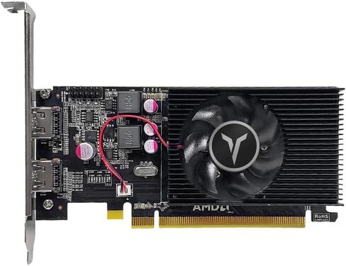 Yeston Radeon R6570 1GB 2HDMI GDDR3 64bit 2 Monitors HDMI Video Card for Desktop PC，Support Two-Screen Setup Multiple Screens Display GPU in Kuwait