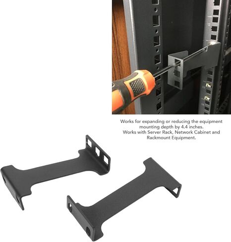 موسع عمق حامل الخادم 1U، طقم مهايئ تثبيت على حامل مجوف بعمق 4 بوصة مع سبائك ألومنيوم عالية القوة لخادم خزانة الشبكة القياسية مقاس 19 بوصة in Kuwait