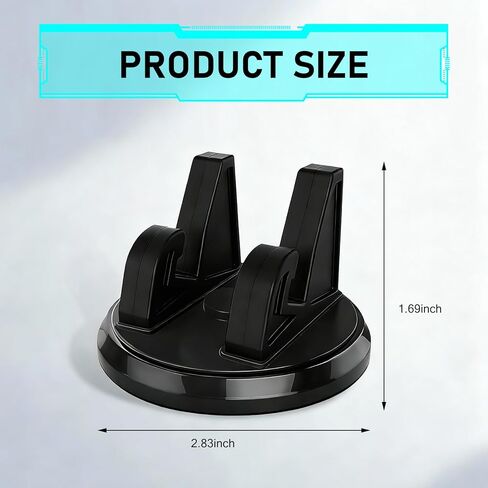 Car Phone Holder Mount, 360 Degrees Rotatable Non-slip Center Console Stand, Anti-vibration Navigation Mount, Universal for Most Vehicles Home (Black) in Kuwait