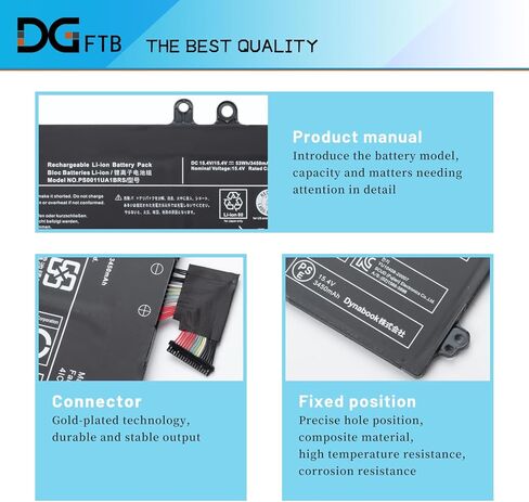 DGFTB PS0011UA1BRS Laptop Battery for Toshiba Dynabook Portege X30L-J PCR10A-009003 PCR10L-13L011 PCR10T-04N00X PCR12U Series 4ICP5/63/71 (15.4V 53Wh/3450mAh 4-Cell) in Kuwait
