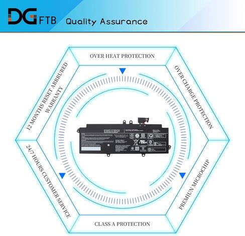 DGFTB PS0011UA1BRS Laptop Battery for Toshiba Dynabook Portege X30L-J PCR10A-009003 PCR10L-13L011 PCR10T-04N00X PCR12U Series 4ICP5/63/71 (15.4V 53Wh/3450mAh 4-Cell) in Kuwait