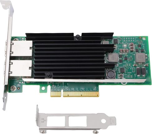 Yunseity 10Gb Dual RJ45 Port Network Card, X540 T2 Controller PCIe Ethernet Adapter with Profile Bracket for Server i in Kuwait
