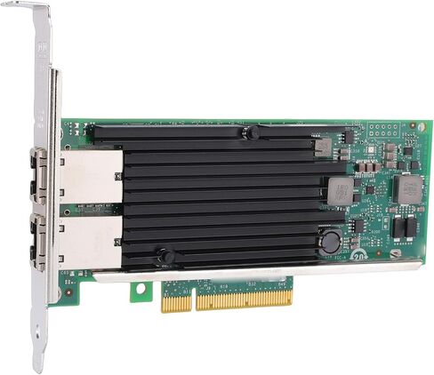 Yunseity 10Gb Dual RJ45 Port Network Card, X540 T2 Controller PCIe Ethernet Adapter with Profile Bracket for Server i in Kuwait