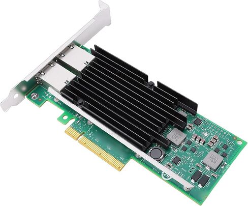 Yunseity 10Gb Dual RJ45 Port Network Card, X540 T2 Controller PCIe Ethernet Adapter with Profile Bracket for Server i in Kuwait