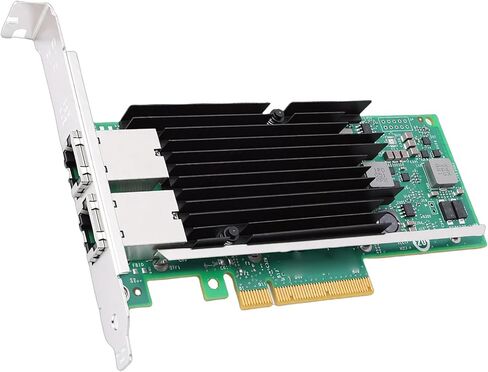 Yunseity 10Gb Dual RJ45 Port Network Card, X540 T2 Controller PCIe Ethernet Adapter with Profile Bracket for Server i in Kuwait