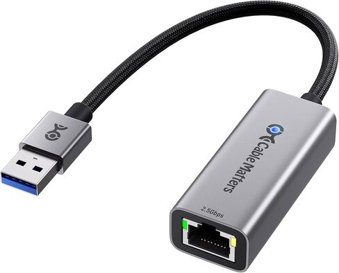 Cable Matters USB to 2.5Gb Ethernet Adapter, USBA to RJ45 Network Adapter with 2500Mbps Speed, Plug & Play USB to Ethernet Adapter for Windows, macOS, Linux, ChromeOS, Laptop, Desktop in Kuwait