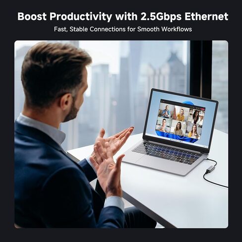 Cable Matters USB to 2.5Gb Ethernet Adapter, USBA to RJ45 Network Adapter with 2500Mbps Speed, Plug & Play USB to Ethernet Adapter for Windows, macOS, Linux, ChromeOS, Laptop, Desktop in Kuwait