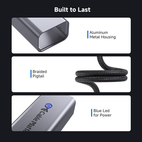 Cable Matters USB to 2.5Gb Ethernet Adapter, USBA to RJ45 Network Adapter with 2500Mbps Speed, Plug & Play USB to Ethernet Adapter for Windows, macOS, Linux, ChromeOS, Laptop, Desktop in Kuwait