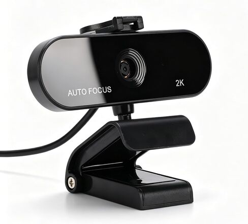 VBESTLIFE 2K Webcam, USB Computer Camera with Built in Microphone for Zoom Skype, Auto Focus, 70 Wide Angle, No Driver Needed in Kuwait