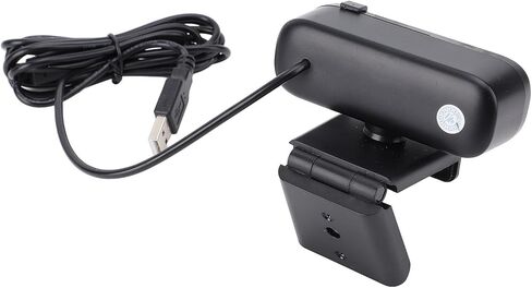 Webcam, 4K Ultra HD 3840x2160 Resolution with Auto Focus 0.7s Dual Omnidirectional Microphones Remote Control Privacy Cover, for Live Streaming in Kuwait