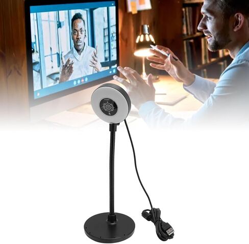 كاميرا ويب، كاميرا بث USB عالية الدقة مع ميكروفون خفيف وجهاز تحكم عن بعد، حامل تلسكوبي، للكمبيوتر الشخصي ومؤتمرات الفيديو والبث المباشر in Kuwait