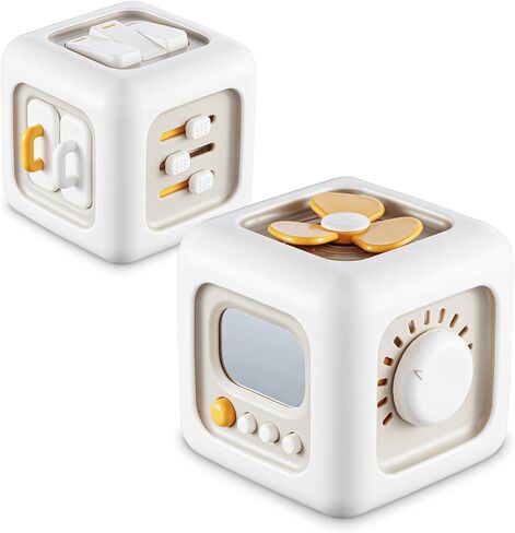 SOCBTNSO Busy Cube for Toddlers 1 Years, Montessori Toys for 1+ Year Old, Travel Toys for Kids 1-3, Learning Fine Motor Skills| First Birthday Gift for Children 12 Month + in Kuwait