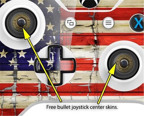 WraptorSkinz Decal Vinyl Skin Wrap compatible with XBOX One S/X Controller - Painted Faded and Cracked USA American Flag (CONTROLLER NOT INCLUDED) in Kuwait