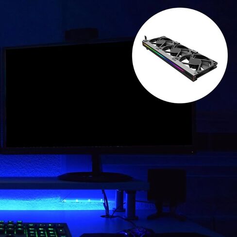 مروحة تبريد VILLCASE Argb Gpu 3-pin 5v مبرد بطاقة الرسومات الهادئ لتبريد بطاقة الفيديو للكمبيوتر المكتبي مع دعم فتحة Pci in Kuwait