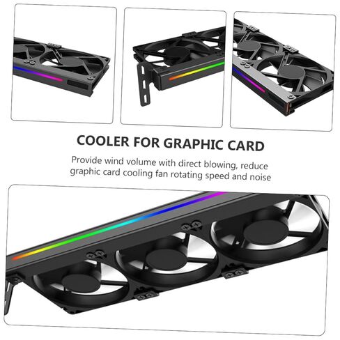 مروحة تبريد VILLCASE Argb Gpu 3-pin 5v مبرد بطاقة الرسومات الهادئ لتبريد بطاقة الفيديو للكمبيوتر المكتبي مع دعم فتحة Pci in Kuwait